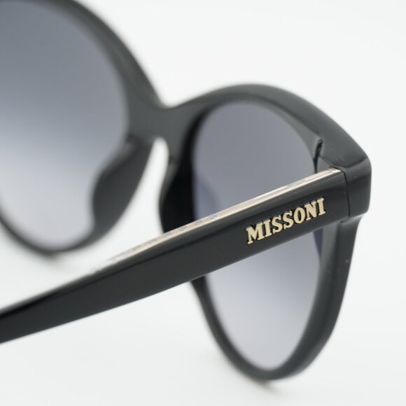 Missoni MIS 0029/S 0807 9O Sunglasses Black Cat Eye Frame, Grey Lenses